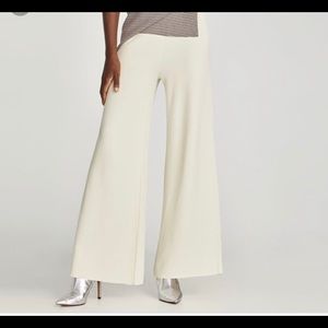 Zara Knite White Sam Palazzo Pant